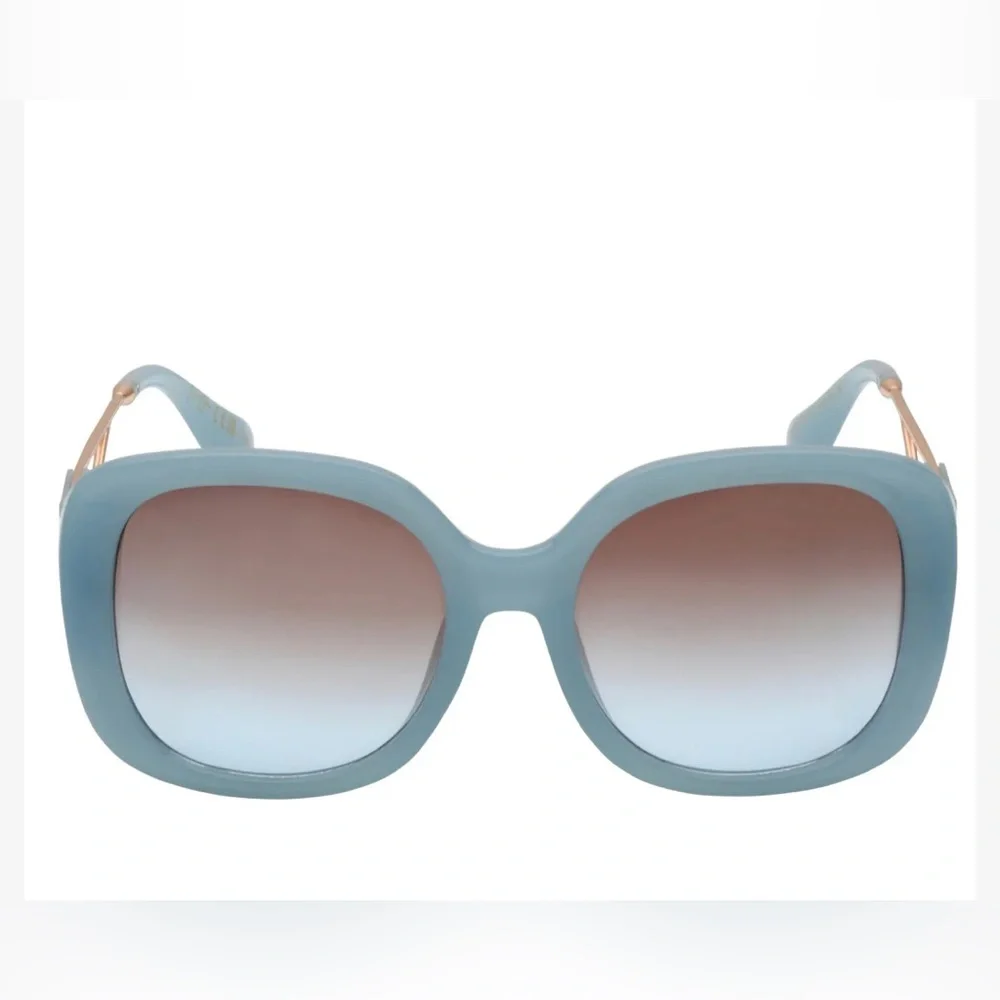 Jessica Simpson j6254 Oval Tortoise‎ Open Metal Temple oversized Sunglasses new